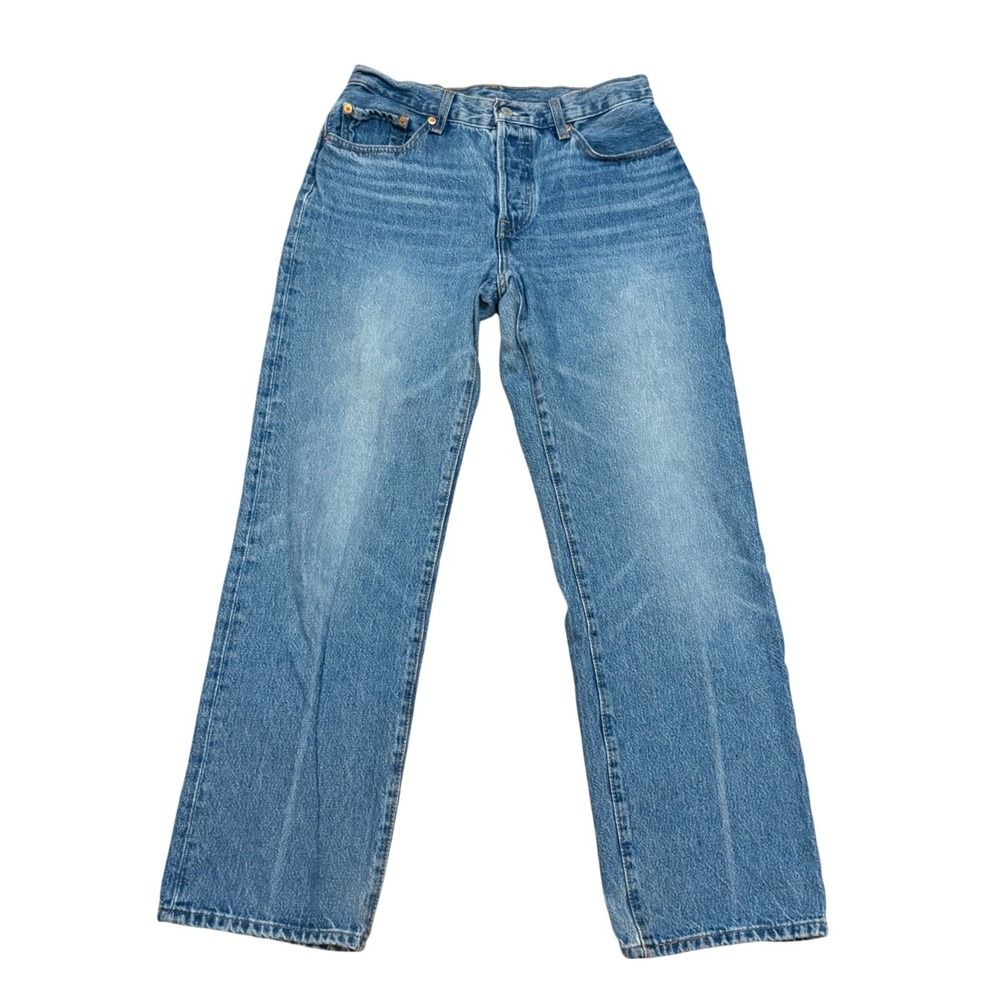 Levi's Jeans Women 26 Blue 501 Original Fit Straight Leg High Rise Premium Denim